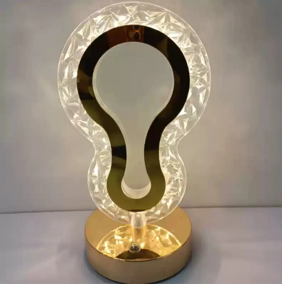 Crystal Rechargeable LED Bedside Lamp – Wireless Ambient Mood Light for Bedroom, Living Room & Gifts