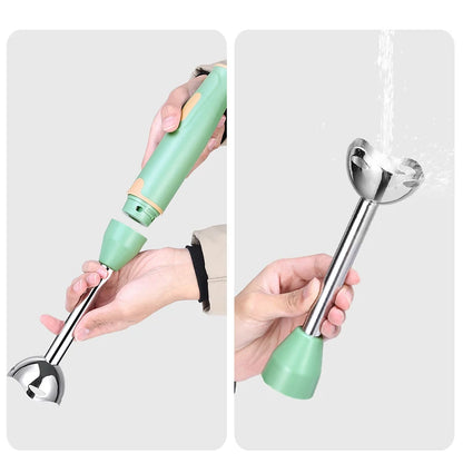 400W Handheld Blender Electric Stick Mixer for Meat, Smoothies, Sauces, Baby Food, Soups – Ergonomic, Stainless Steel