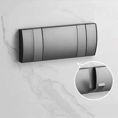 Foldable Bathroom Towel Rack – Nail-Free Wall Hook Hanger for Towels, Coats & Robes – Back Door Organizer