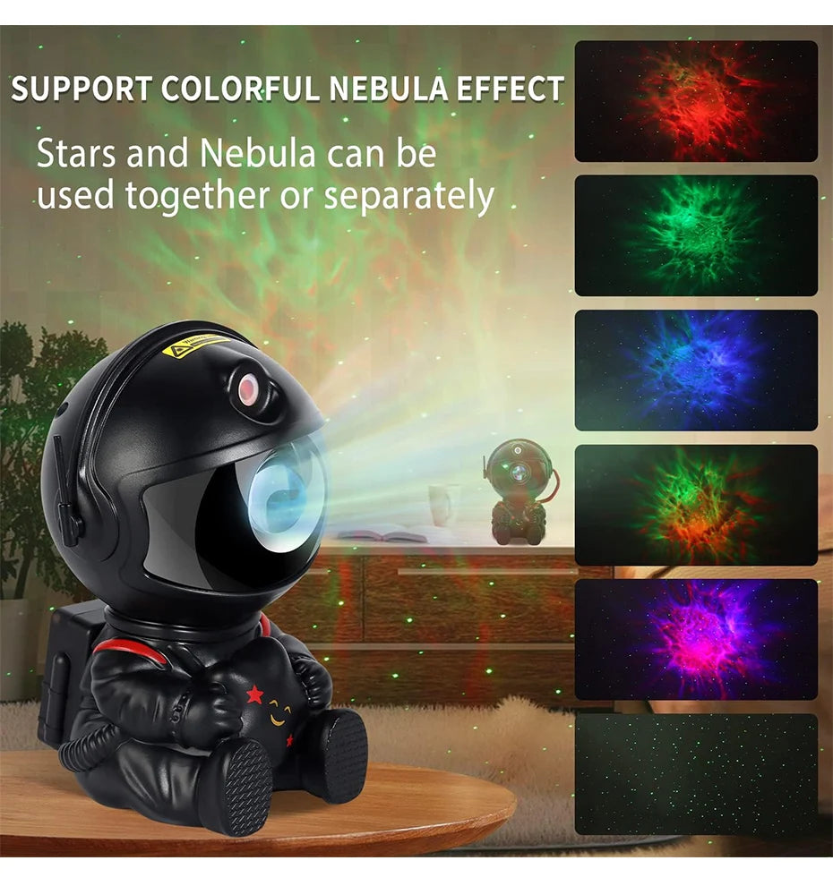 Astronaut Galaxy Projector Light – Starry Sky LED Night Lamp with Remote Control for Kids & Adults