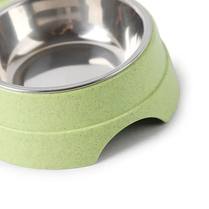 Double Pet Bowls for Cats & Dogs – Stainless Steel Food & Water Feeder – Non-Toxic, Durable, Small Pet Feeding Dish
