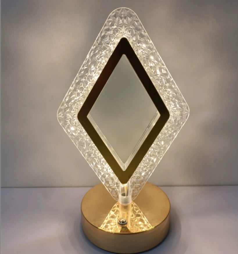 Crystal Rechargeable LED Bedside Lamp – Wireless Ambient Mood Light for Bedroom, Living Room & Gifts
