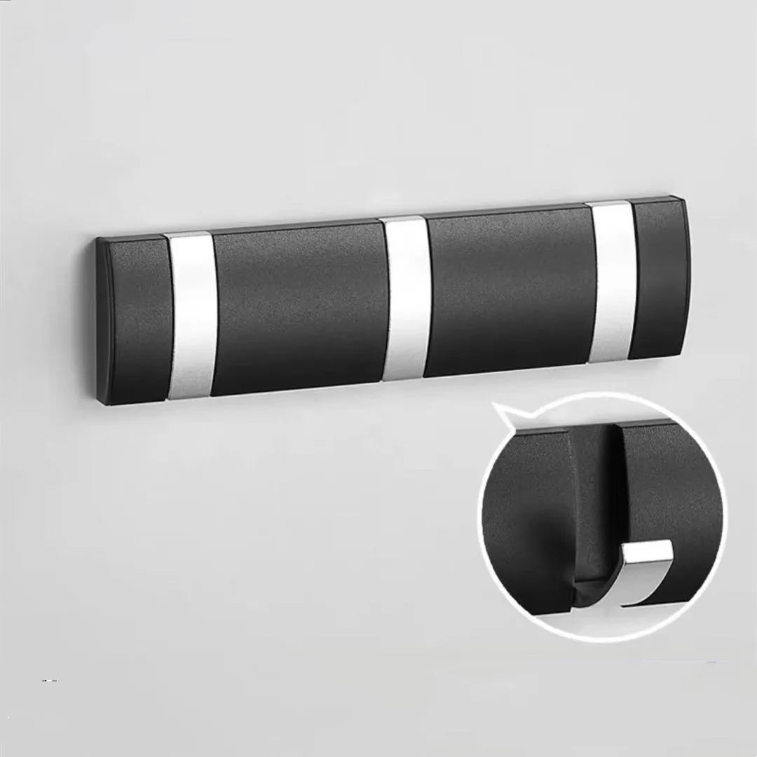 Foldable Bathroom Towel Rack – Nail-Free Wall Hook Hanger for Towels, Coats & Robes – Back Door Organizer
