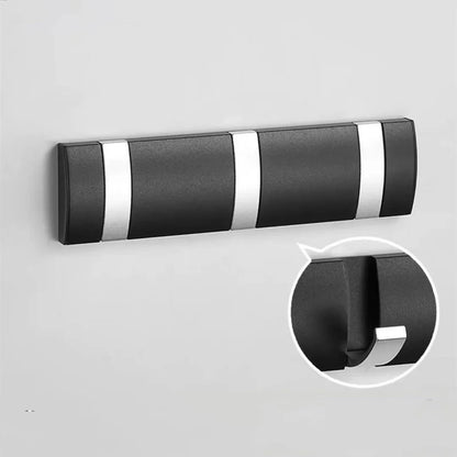 Foldable Bathroom Towel Rack – Nail-Free Wall Hook Hanger for Towels, Coats & Robes – Back Door Organizer
