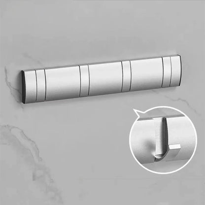Foldable Bathroom Towel Rack – Nail-Free Wall Hook Hanger for Towels, Coats & Robes – Back Door Organizer