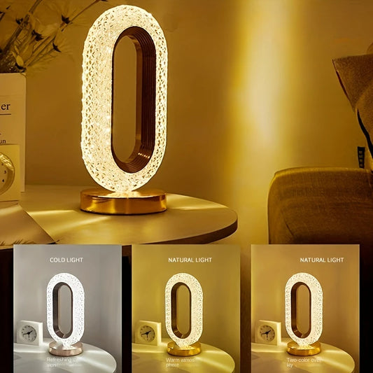 Crystal Rechargeable LED Bedside Lamp – Wireless Ambient Mood Light for Bedroom, Living Room & Gifts