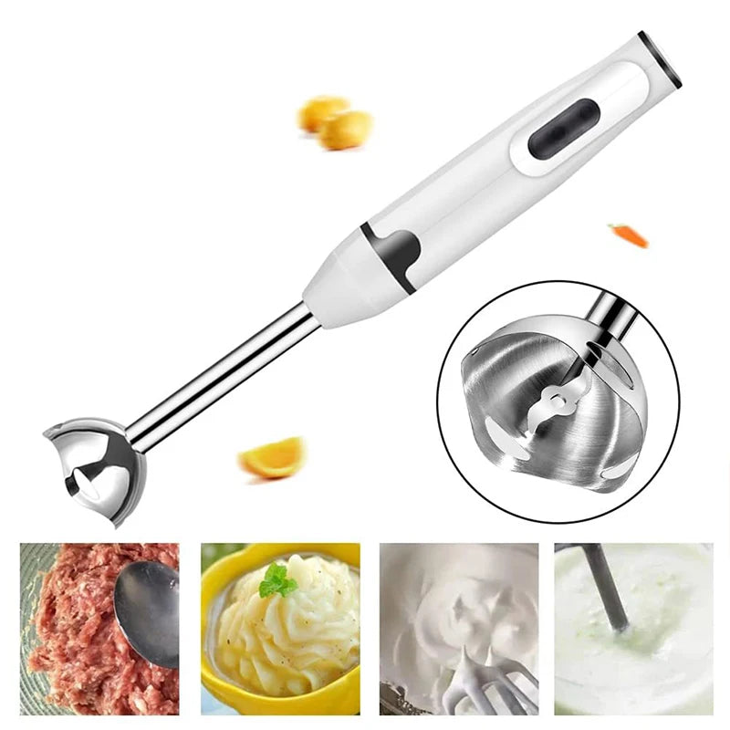 400W Handheld Blender Electric Stick Mixer for Meat, Smoothies, Sauces, Baby Food, Soups – Ergonomic, Stainless Steel