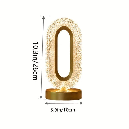 Crystal Rechargeable LED Bedside Lamp – Wireless Ambient Mood Light for Bedroom, Living Room & Gifts