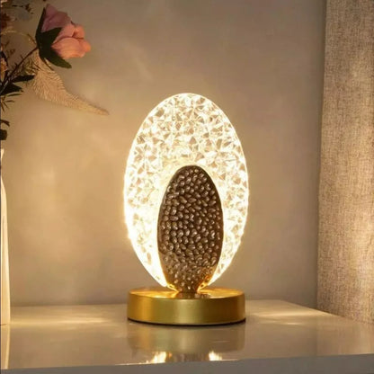 Crystal Rechargeable LED Bedside Lamp – Wireless Ambient Mood Light for Bedroom, Living Room & Gifts