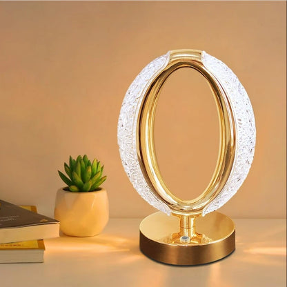 Crystal Rechargeable LED Bedside Lamp – Wireless Ambient Mood Light for Bedroom, Living Room & Gifts