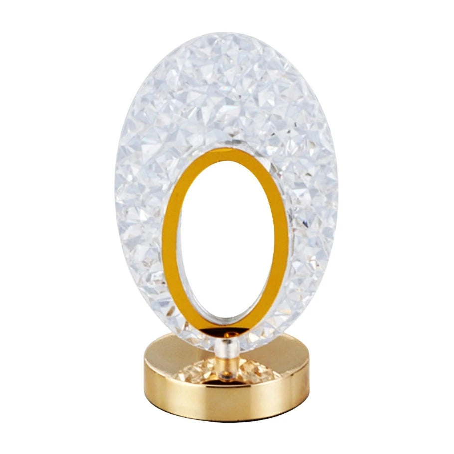 Crystal Rechargeable LED Bedside Lamp – Wireless Ambient Mood Light for Bedroom, Living Room & Gifts