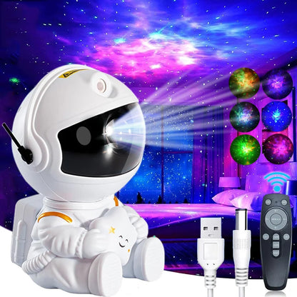 Astronaut Galaxy Projector Light – Starry Sky LED Night Lamp with Remote Control for Kids & Adults