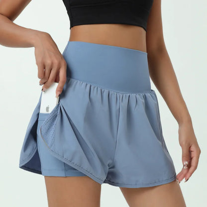 Women’s High Waist 2-in-1 Running Shorts