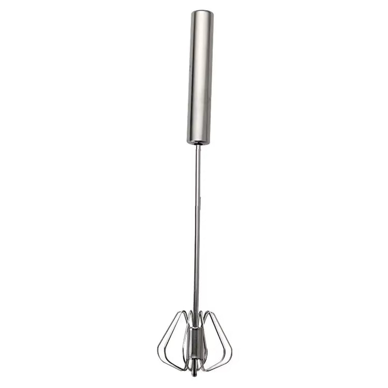Stainless Steel Rotary Whisk with Beech Wood Handle – Semi-Automatic Hand Mixer G041