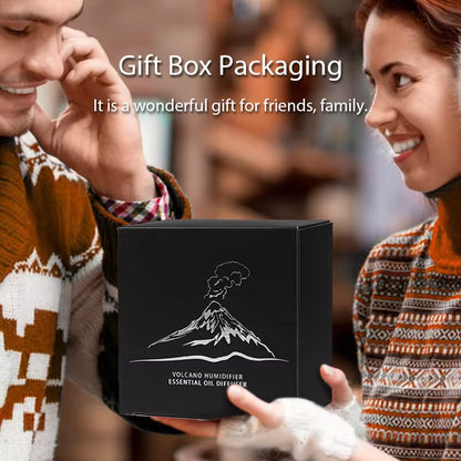 Volcanic Flame Essential Oil Diffuser – 130ml USB Aroma Humidifier with LED Night Light