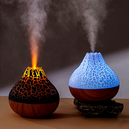 Volcano Air Humidifier 300ml – USB Cool Mist Diffuser with Ambient Night Light