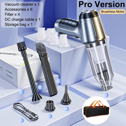 Wireless Car Vacuum Cleaner – 95000PA Suction | Handheld Mini Vacuum & Blower for Home & Car 