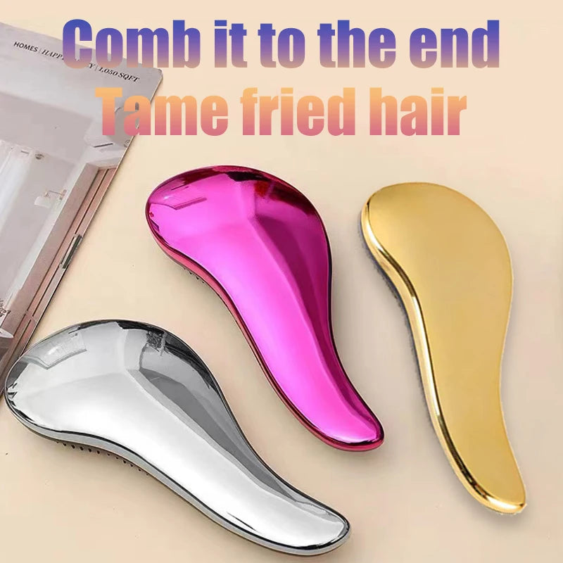 Women’s Anti-Static Airbag Comb – Curved Detangling Hair Brush for Curly Hair & Scalp Massage