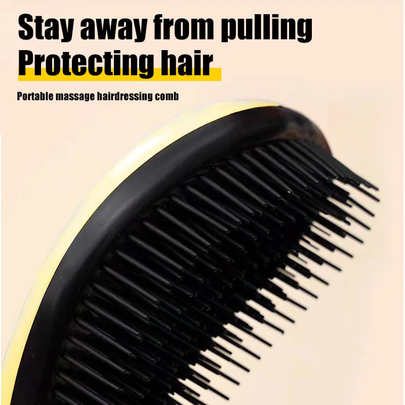 Women’s Anti-Static Airbag Comb – Curved Detangling Hair Brush for Curly Hair & Scalp Massage