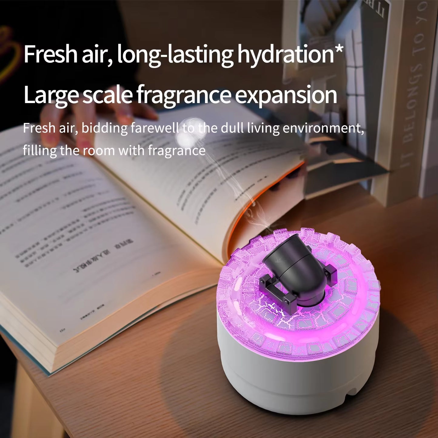 Aroma Diffuser & Essential Oil Humidifier with RGB LED Night Light and Timer