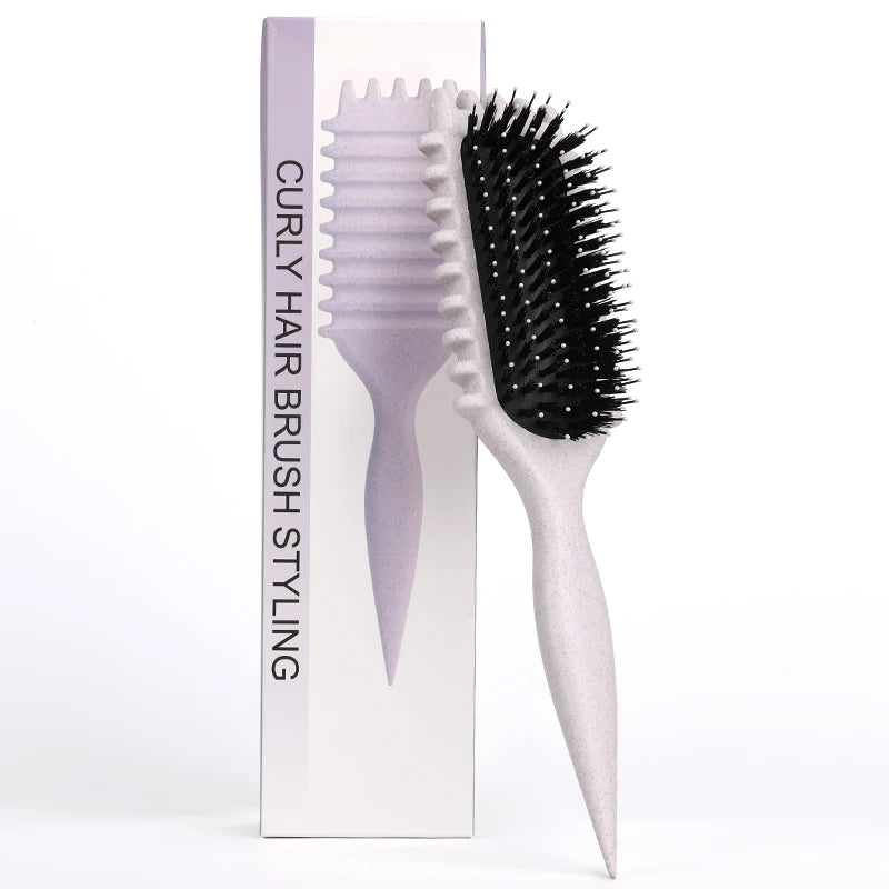 Bounce Curly Define Hair Styling Brush Anti-Pull Curl Shaping Tool for Men & Women